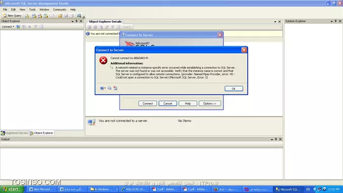ببينيد من سرور روي سيستم رو توي قسمت server name پيدا كردم اما windows authentication رو نمي پذيره و وارد نميشه 
||http://programming.tosinso.com/files/get/8ec48ec1-292f-4ac8-aff6-822964d44461||
