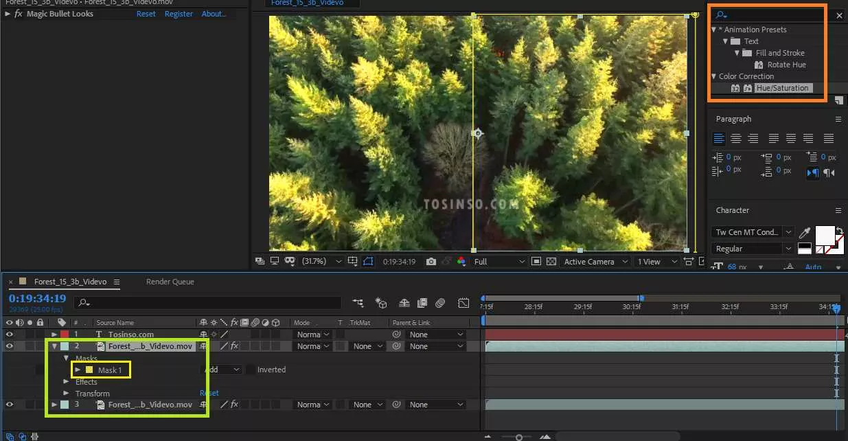 100 Effects of After Effects explained : Hue/Saturation