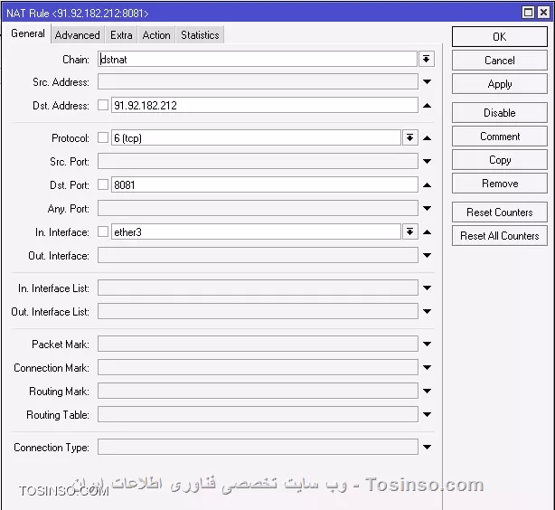 سلام دوستان من 2 تا dvr دارم که برای اینکه بتونم بیرون از محل تصاویر روی موبایل یا ... داشته باشم یه ایپی ولید خریدم از مخابرات و یه نت روی فایروالم نوشتم که به این شکل هست||https://tosinso.com/files/get/4ed12cfa-b759-474b-8612-86284e212869||
||https://tosinso.com/files/get/8f3deca6-fb0c-44d8-85d6-00903ad67465||
پورت http دستگاه dvr هم روی 8081 گزاشتم 
حالا وقتی توی مرورگرم میزنم ipvalid:8081 هیچ اتفاقی نمیوفته 
لطفا راهنمایی بفرمایین ممنون