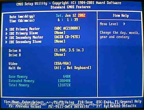 هر چند اطلاعات شما کامل نیست و جواب دادن سخت هست
||http://hardware.tosinso.com/files/get/9061afa5-cb1b-4abd-a8dc-b10802f0024b||
تو بایوس سیستم برید ببینید هارد اینجا شناسایی شده؟
IDE master و IDE Svale به حالت دیفالت باید مستر روی هارد باشه و اسلیو روی سی دی رام باشه
