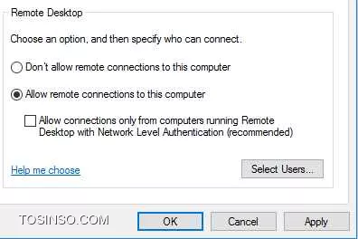 سلام
داخل تنظیمات مربوط به ریموت
تیک allow connection رو بردارید اکی می‌شه
||https://tosinso.com/files/get/91ae4f80-d0e9-4348-af28-30341ac75dca||