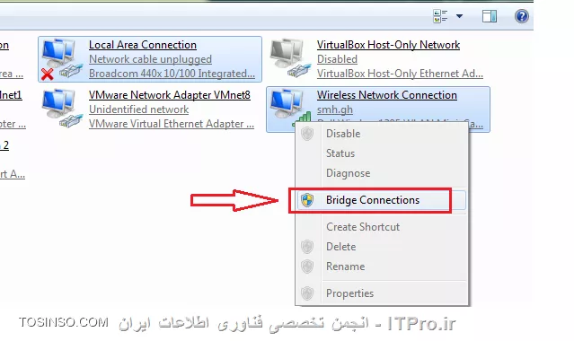 با سلام 
شما برای حل این مشکل دو راه دارید:
1.شما باید به جای share کردن کارت شبکه Local Area Connection، باید اینترنت کارت شبکه وایرلس لپتاپتون رو روی کارت شبکه کابلی به اشتراک بگذارید به صورت زیر:
||http://network.tosinso.com/files/get/fb84c462-030e-4407-ac24-edfca86d231d||
2.میتوانید از طریق bridge کردن کارت شبکه وایرلس با کارت شبکه اترنت(Local Area Connection) لپتاپ، اینترنت رو روی همه pc ها share کنید:
||http://network.tosinso.com/files/get/95406898-5d53-4daf-baf3-ffce60dd2648||
با این کار بعد از چند لحظه آیکنی به شکل یک مودم وایرلس به مجموعه کارت های شبکه شما اضافه میشود:
||http://network.tosinso.com/files/get/56b6ba77-586f-4b0f-a9f0-29cb6f56e389||
با انجام هر کدام از دو راه حل بالا میتونید اینترنت رو همه pc ها به اشتراک بگذارید.
همچنین با فعال بودن DHCP مودم، در هیچ کدام از راه حل های بالا نیازی به ست کردن ip به صورت دستی روی هیچ یک از سیستمها نیست.

