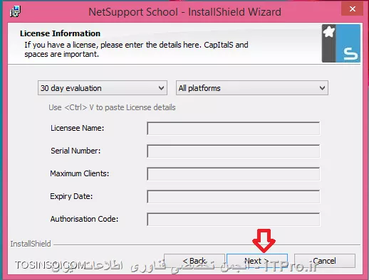 در این آموزش قصد دارم نحوه راه اندازی و استفاده از نرم افزار Net Support School رو بر روی VMware به صورت شماتیک توضیح بدم گرچه این روش در عمل کاربردی نداره ولی یک روش تمرینی خوب برای یاد گرفتن این نرم افزار کاربردی است. قسمت اول این اموزش مربوط به راه اندازی ماشین مجازی هست (اگر اشنایی دارید به بخش دوم مراجعه کنید) و بخش دوم استفاده از نرم افزار Net Support  ، در این مطلب آموزشی بر اساس یک سناریو نصب و راه اندازی VMWare و اتصال آنها به اینترنت و ایجاد یک شبکه داخلی و سپس راه اندازی نرم افزار کاربردی Net Support بر روی 3 ماشین VMWare که یکی از آنها به عنوان دستگاه معلم (Tutor) و 2 دستگاه دیگر به عنوان دانشجو (Student) شبیه سازی میشود.بر طبق این سناریو به ترتیب زیر 3 ماشین VMWare ایجاد میشود.
قدم اول : ایجاد یک ماشین مجازی جدید به ترتیب زیر:
||http://tosinso.com/files/get/c422d8d5-5359-4b5d-90c2-fcb1334963ef||
قدم دوم : یکی از دو حالت Typical یا Custom را انتخاب کرده و Next را میزنیم.
||http://tosinso.com/files/get/823e8f27-f990-4c0b-aecc-6d8c7c62d77e||
قدم سوم : در این مرحله میتوانیم محل فایل ایزوی ویندوز 8 را مشخص کرده و یا ان را به بعد موکول کنیم.
||http://tosinso.com/files/get/e76fa852-0add-402d-bf8f-fbc98eacfa0f||
قدم چهارم : در این مرحله نوع سیستم عامل و ورژن محصول را انتخاب میکنیم.
||http://tosinso.com/files/get/cf51fbad-5deb-4a73-a59a-382aec627b84||
قدم پنجم : نام ماشین مجازی را مشخص میکنیم.
||http://tosinso.com/files/get/3e1aa1aa-a0ca-4a3f-a1b6-4395d6e32c1f||
قدم پنجم : سپس با زدن Customize Hardware میتوانیم تنظیمات سخت افزاری ماشین مجازی را به دلخواه خود انجام دهیم.
||http://tosinso.com/files/get/25545a3a-c7b0-4914-b95c-03aed588ef1b||
قدم ششم : در این مرجله مقدار RAM ماشین مجازی را از طریق اسکرول تعبیه شده در سمت راست تعیین میکنیم
||http://tosinso.com/files/get/da09ec39-1df7-4d9b-aac9-fd883305fda9||
قدم هفتم : سپس تعداد پردازنده ها را مشخص میکنیم.
||http://tosinso.com/files/get/1d0edb30-b02e-40c6-85c2-5574c6e1d227||
قدم هشتم : در این مرحله حالت کارت شبکه خود را تعیین میکنیم. با توجه به شکل زیر 5حالت کارت شبکه مجازی در Vmware در نطر گرفته شده است که با توجه به سناریو NAT میتواند بهترین گزینه باشد.(نیاز به انصال هر ماشین به اینترنت بوده و ماشین ها باید به یکدیگر متصل شده و همدیگر را ببینند.)
||http://tosinso.com/files/get/f8e997b9-4baa-4268-86ad-4f2e0f0222f0||
قدم نهم : سپس مسیر فایل ایزوی سیستم عامل را تعیین میکینم.(در این سناریو هر 3 ماشین VM ویندوز 8.1)
||http://tosinso.com/files/get/87f047ce-6fe4-4f63-b3d0-e83871c302d7||
قدم دهم : سپس ویندوز 8 را نصب میکینم.
||http://tosinso.com/files/get/216fe59a-573e-4caa-ab1b-b3cd65d782ed||
قدم یازدهم : بعد از نصب هر VM میبایست برای هر ماشین VM Tools را هم برای راحتی کار و همچنین انتقال فایل نصب نرم افزار net support به ترتیب زیر نصب میکنیم
||http://tosinso.com/files/get/63d756e9-0dce-49e3-9133-8748cf1b65d6||
 قدم دوازدهم : همانطور که در شکل زیر میبینیم درایو مجازی VM Tools بر روی ماشین مجازی Mount شده و به راحتی کار نصب را انجام میدهیم.
||http://tosinso.com/files/get/e50fa9fe-5369-4f2f-9595-7865d66f7ae8||
قدم سیزدهم : فایل نصب نرم افزار Net Support را از سایت www.netsupportschool.com دانلود کرده و با توجه به نصب VM Tools فایل setup را به راحتی بر روی هر 3 ماشین کپی میکنیم.
||http://tosinso.com/files/get/3a7ac53b-a43d-4d6b-a562-f58857315000||
قدم چهاردهم : سپس بر روی ماشین Tutor فایل setup نرم افزار net support را اجرا کرده و آن را نصب میکنیم. و مراحل زیر را تا نصب کامل نرم افزار طی میکنیم.
||http://tosinso.com/files/get/1649c9b5-40b6-4119-87ab-30d4c5267f1f||
||http://tosinso.com/files/get/458a6a5a-586b-49d4-8109-ecc8097e1ae5||||http://tosinso.com/files/get/96eafb8c-56d5-477e-81ed-88eac296b9d5||
قدم پانزدهم : در این مرحله نوع کاربری net support را مشخص کرده که بر طبق سناریو برای یک ماشین Tutor و برای 2 ماشین student را نصب میکنیم.
||http://tosinso.com/files/get/36d33d42-ebea-40f2-980b-3f4f6ae16b1b||
||http://tosinso.com/files/get/db9bcd32-9c35-4e83-a9dd-cdb9e4ef1133||
قدم شانزدهم : بعد از اتمام نصب net support بر روی 3 ماشین مجازی در صورتی که هر 3 ماشین دسترسی به اینترنت نداشته باشند مراحل زیر را انجام میدهیم. ابتدا از منوی Edit گزینه Virtual Network Editor  را انتخاب کرده.
||http://tosinso.com/files/get/c7dc2761-ebdd-41a8-81d8-69dc5c804b73||
قدم هفدهم : با توجه به سناریوی تعیین شده برای هر 3 ماشین کارت شبکه در حالت NAT قرار داده شده در Virtual Network Editor بر روی VMnet 8 کلیک کرده تا تنطیمات NAT برای ماشین مجازی را انجام دهیم. همینطور که مشخص است کارت شبکه  در حالت NAT که بر روی سیستم عامل کامپیوتر میزبان ایجاد شده دارای محدوده IP : 192.168.113.0 بوده و بنابراین به منطور ایجاد ارتباط بین 3 ماشین مجازی این 3 ماشین هم باید از همین range ای پی اختصاص داده شود. به این منظور باید تیک use local DHCP service to distribute ip address to VMS را زده تا به هر سه ماشین از رنج IP مورد نطر به صورت اتوماتیک داده شود.(با این کار هم دسترسی به اینترنت برای 3 ماشین فراهم شده و هم هر 3 ماشین همدیگر را دیده و میتوانند با یکدیگر ارتباط درون شبکه ای داشته باشند.
||http://tosinso.com/files/get/3424910e-2f2b-4255-866e-2e8218e5e0ae||
بعد از این کار بر روی ماشین Tutor  آی پی های 2 ماشین دیگر را ping کرده تا از داشتن ارتباط اطمینان حاصل کنیم. بدین صورت هر 3 ماشین مجازی آماده برقراری ارتباط از طریق net support را داشته و میتوانیم محیط آموزشی net support را استفاده کنیم.
1- ایجاد یک room مجازی در ماشین Tutor: با اجرای نرم افزار net support پنجره زیر باز شده و استاد باید فیلدهای مربوطه را به ترتیب زیر پر کرده و سپس اتاق مجازی آموزشی را ایجاد کند.
||http://tosinso.com/files/get/20e36747-eb63-4f1c-9b77-ff19a8514c73||
2- بعد از کلیک کردن بر روی دکمه new پنجره زیر باز شده و استاد باید یکی از حالتهای زیر را به عنوان شروع کننده کلاس انتخاب کند. مورد اول Room Mode میباشد که این حالت به شما اجازه میدهد که کامپیوترهای داخل یک کلاس را گروه بندی کرده و دانشجویان میتوانند به این اتاق اموزشی برای شروع کلاس بپیوندند. حالت دوم  PC Mode میباشد که به شما اجازه میدهد که یک تعدادی کامپیوتر را که با هم در یک اتاق در اتصال هستند از طریق کابل را به هم متصل کرده و یک کلاس مجازی آموزشی تشکیل دهید. حالت سوم User Mode میباشد که به شما اجازه میدهد یک تعداد دانشجو را با استفاده از پروفایل های انها به کلاس اضافه کنید. حالت چهارم یک حالت ساده بوده که در ان شما به سادگی میتوانید شبکه موجود را جستجو کرده و همه دانشجویان را به کلاس مورد نظر اضافه کنید.
در این سناریو ما از حالت دوم استفاده میکنیم.
||http://tosinso.com/files/get/6b6cc5f8-5dcb-4fc8-8146-14b1744ccfa2||
3- در این مرحله پنجره Create Class باز شده و در این مرحله باید PC های دانشجویان کلاس را ابتدا جستجو کرده و سپس همه انها رو به کلاس اضافه کنیم.
||http://tosinso.com/files/get/be28d2da-cf20-4773-b06f-c3fdb16da00a||
||http://tosinso.com/files/get/7661349e-a09e-4f09-92e9-af40f2774d9b||
4-دبعد از ایجاد کلاس پنجره اصلی نرم افزار به صورت زیر میباشد و دانشجویان اضافه شده قابل روئیت میباشند.
||http://tosinso.com/files/get/4b4fd644-7999-4cf0-a5d8-3299d62a5923||
5- تب دوم این اجازه را به استاد داده تا نمایی از desktop های دانشجویان حاضر در کلاس را روئیت کرده و به نوعی انها را کنترل کند. علاوه بر ان استاد قادر است با کلیک کردن بر روی هر کدام از پنجره های پیش نمایش دسکتاپ دانشجویان به صورت remote به کامپیوتر دانشجوی مورد نظز دسترسی پیدا کند.
||http://tosinso.com/files/get/ace1446a-e122-460d-9987-f9b463cb2894||
6- در تب سوم که با ایکون های هد ست مشخص شده است استاد قادر است با کلیک بر روی Announce نوعی اطلاع رسانی را به دانشجویان ارسال کند. علاوه بر این استاد قادر بوده که با برداشتن تیک های بلندگو و میکروفون انها را از در کامپیوترهای دانشجویان از کار بیندازد.
||http://tosinso.com/files/get/9f032a1c-4787-4699-b565-85d2642adce8||
||http://tosinso.com/files/get/0379be7c-1a46-4d1c-b867-a36e50371cf6||
7-  در تب بعدی استاد قادر بوده که انواع سوالات را برای کل کلاس یا بخشی از کلاس مطرح کرده و جواب را هم از سوی دانشجویان دریافت کند.
||http://tosinso.com/files/get/c43fd40a-56a3-4579-afa2-0d3c41e151c3||
اولین مدل از سوالات First to answer میباشد که استاد با مطرح کردن یک سوال در کلاس گزینه مورد نظر را کلیک کرده و دانشجویان بر روی کامپیوترشان با پیغام زیر مواجه شده و اولین دانشویی که بر روی answer کلیک کند قادر خواهد بود تا سوال را جواب دهد.
||http://tosinso.com/files/get/95439e52-493b-4c49-9402-0a32e6e1f655||
||http://tosinso.com/files/get/38b943ed-8471-4716-adaf-fb8c6d71ded0||
بعد از پاسخ دادن به سوال بر روی پروفایل دانشجوی مورد نطر به شکا زیر 2 گزینه تیک و ضربدر در اختیار استاد قرار گرفته و صحیح یا نا درست بودن پاسخ دانشجوی مورد نظر را میتواند تعیین کند. 
||http://tosinso.com/files/get/a7d4b650-28eb-4d96-9b8f-c848ea3d257f||
در صورت درست بودن پاسخ دانشجوی مورد نظر یک ستاره به عنوان جایزه دریافت میکند.
||http://tosinso.com/files/get/fe29b122-7d8d-4d88-9c36-c5a5c5ab42fc||
نوع دوم سوال Enter an answer میباشد .
||http://tosinso.com/files/get/f0be3aa6-ecc8-4a26-83aa-4baf570f662d||
در این حالت استاد پاسخ صحیح را در کادر مورد نظر وارد کرده و بعد از مطرح کردن سوال بر روی Go کلیک کرده .
||http://tosinso.com/files/get/fea2b766-7725-41c2-952c-fadb8d7d2639||
همانطور که در شکل زیر نشان داده شده به محض کلیک کردن Go توسط استاد پنجره ای به شکل زیر در PC های دانشجویان ظاهر شده است
||http://tosinso.com/files/get/4e008f76-53c9-4d19-a40e-2e7d0117e3c1||
 و بعد از اتمام زمان تفکر دانشجویان قادر به پاسخگویی خواهند بود.
||http://tosinso.com/files/get/386151ee-a2eb-4cea-b35f-49f6fdb431e1||
بعد از پاسخگویی به سوال دانشجویان به شکل زیر از پاسخ دیگر دانشجویان مطلع میشوند و میتوانند خود را نسبت به کلاس ارزیابی کنند.
||http://tosinso.com/files/get/b9086a56-03ff-4c51-8ccd-47b4fdc36cd7||
همچنین استاد بعد از پاسخگوی دانشجویان به شکل زیر از پاسخ انها مطلع خواهد شد که رنگ قرمز نشان دهنده پاسخ اشتباه و رنگ سبز نشان دهنده دانشجویانی است که پاسخ صحیح را وارد کرده اند.
||http://tosinso.com/files/get/9ea7cab7-6aa7-4e01-9c4e-94cbfab24849||
در تب بعدی استاد قادر خواهد بود تا نوعی محدودیت برای دانشجویان کلاس از لحاظ دسترسی به  وب سایت های مختلف تعیین کندو ستون سمت راست برای وب سایت های ممنوعه بوده که استاد با کلیک بر روی علامت مثبت (سبز رنگ) وب سایت های ممنوعه را تعیین کند و در اینصورت دانشجویان قادر نخواهند بود به وب سایت های مذکور دسترسی پیدا کنند.
||http://tosinso.com/files/get/d8048463-751d-4453-ae99-dcd5a8c7405b||
از ستون چپ نیز استاد قادر بوده تا وب سایت های مورد تایید را اضافه کند و اجازه دسترسی را به دانشجویان داخل کلاس به وب سایت های مذکور بدهد.
||http://tosinso.com/files/get/589718f6-fc60-49b9-9985-800e2d2eb8f8||
علاوه بر این استاد قادر بوده با استفاده از دکمه های پایین صفحه  همه وب سایت ها را بلاک کند.
||http://tosinso.com/files/get/0f56aec7-c81f-4ee3-80c6-c9c1d1f93930||
در تب بعدی استاد قادر خواهد بود نوعی همه پرسی از کلاس انجام داده تا به نتیجه مورد نظر با استفاده از جواب ها برسد.
||http://tosinso.com/files/get/111fb50a-c772-4a68-85c9-6a3786756ebd||
در این تب ابتدا استاد سوال رو مطرح کرده و نوع پاسخ را از نوار کیک کشویی زیر response انتخاب کرده و سپس بر روی send کلیک کرده و ان را برای همه دانشجویان ارسال کند.
||http://tosinso.com/files/get/fe6c9156-519e-43a2-8ef5-b14047da890c||
به محض ارسال سوال پنجره زیر برای همه دانشجویان باز شده و میتوانند به سوال پاسخ دهند.
||http://tosinso.com/files/get/4700ffba-1dec-4e2f-a5f6-e13b72993e86||
بعد از پاسخ دادن همه دانشجویان استاد قادر خواهد بود تا از ستون سمت راست درصدی از پاسخ های تعیین شده را مشاهده کرده و ارزیابی مورد نظر را از سوال خود انجام دهد.
||http://tosinso.com/files/get/3371a176-c0f2-44e0-b907-2437197d2d3f||
تب بعدی دسترسی پرینتر به دانشجویان میباشد که استاد با استفاده از دکمه های پایین پنجره میتواند عملیات پرینت را متوقف و بلاک و یا برای همه دانشجویان آزاد کند.
||http://tosinso.com/files/get/6efcb071-3ec3-4396-858e-73aa8fe0ab01||
در تب بعدی استاد قادر خواهد بود تا فرایند مانیتورینگ فعالیت های دانشجویان را با کلیک بر روی Monitor Activity فعال یا غیر فعال کند و علاوه بر ان از این تب استاد قادر است دانشجویان را بلاک کند. 
||http://tosinso.com/files/get/2b3ac1f5-48b6-4860-8f14-02fe9e29cc53||
در تب بعدی استاد میتواند سطح دسترسی دانشجویان را به CD/DVD و USB تعیین کند.
||http://tosinso.com/files/get/f2d8851f-a280-4c91-b15f-781145d9dd4a||
آخرین تب یکی از پر کاربردترین تب ها بوده که استاد قادر است با ایجاد یک صفحه White Board تدریس را انجام دهد. برای نمایش White board برای همه دانشجویان استاد بر روی Show کلیک کرده که به محض کلیک صفحه White Board بر روی مانیتور دانشجویان ظاهر میشود. در این صفحه ابزارهای زیادی برای تدریس همچون ایجاد متن و استفاده از قلم و خطوط و اشکال مختلف به تدریس بپردازد. علاوه بر ان استاد میتواند رنگ قام و ضخامت ان و همچنین فونت متن ها را تغییر دهد و در نهایت میتواند صفحه کذکور را ذخیره و صفحه جدیدی ایجاد کند.
||http://tosinso.com/files/get/ada000e7-0f9b-43af-9c34-a189be039f81||
یکی از منوهای کاربردی در این نرم افزار استاد میتواند تکالیف مورد نظرش را برای دانشجویان به طریقه زیر ارسال کند.
||http://tosinso.com/files/get/2896704a-8fdd-4dae-9f3b-b79a39014eeb||
بعد از انتخاب Send Work پنجره زیر باز شده و استاد میتواند تکلیف کورد نظر را که در قالب یک فایل text ذخیره کرده است را انتخاب کرده و همچنین تایین کند که فایل مورد نظر در چه مکانی از PC های دانشجویان کپی شود.
||http://tosinso.com/files/get/c0e03536-c30b-4855-bab8-66fbb6028b8f||
 سپس با کلیک بر روس send فایل text بر روی PC دانشجویان کپی میشود .
||http://tosinso.com/files/get/57210fb5-f5ce-4204-8db9-cffb9c23b4b9||
و دانشجویان قادر خواهند بود که فایل مورد نطر را باز کنند و محتویات تکلیف تایین شده از طرف استاد را ببینند.
||http://tosinso.com/files/get/b123fd5a-c981-4f8e-93a2-6f8b19764f49||
از دیگر منوهای کاربردی برای استاد ایکون های Lock , Unlock می باشد که استاد در صورتی که نیاز داشته باشد از دیدن صفحه نمایش خود برای دانشجویان جلوگیری کند بر روی Lock کلید کند.
||http://tosinso.com/files/get/7cd4174b-5e72-4557-8829-a89cd38b499d||
به محض کلیک استاد بر روی Lock صفحه نمایش PC های دانشجویان به وضع زیر خواهد درامد.
||http://tosinso.com/files/get/824e86cf-bae2-4893-b83f-98eee194ff4d||
از منوی show استادی میتواند صفحه نمایش خود را به حالتهای مختلف برای دانشجویان برای انجام تدریس در بیاورد.
||http://tosinso.com/files/get/dab9a896-a5ad-43d2-ab1c-3dfaa806d6c6||
نحوه حضور و غیاب با استفاده از نرم افزار Net Support به شکل زیر بوده و استاد با کلیک بر روی منوی Student register انها را در کلاس ثبت نام کند. 
||http://tosinso.com/files/get/3c183ee7-76e8-4582-b18d-21d93a276350||
به محض کلیک استاد بر روی register پنجره ای به شکل زیر بر روی صفحه نمایش دانشجویان ظاهر شده که دانشجویان موظف به پر کردن فیلدهای خالی بوده و ان را تایید کنند.
||http://tosinso.com/files/get/9ada9676-2aec-4af3-a76a-2d1cd9668e05||
بعد از انجام حضور و غیاب استاد میتواند یک گزارش از ان را در قالب یک فایل با پسوند .csv ذخیره کند.
||http://tosinso.com/files/get/360717e1-6f4f-4c6f-b18d-85197b6afa0f||
همچنین استاد میتواند با کلیک بر روی registration report کلیک کند.
||http://tosinso.com/files/get/773a472f-124e-4362-b5ee-6a18a228ae53||
به محض کلیک بر روی registration report میتواند گزارشی از دانشجویان حاظر در کلاس و فعالیت های انها مشاهده کند.
||http://tosinso.com/files/get/c499c1b6-048b-4abb-a841-0fa9fb9c26cf||
از دیگر قابلیت های این نرم افزار chat , ارسال پیغام خصوصی از طرف استاد به دانشجویان میباشد.
||http://tosinso.com/files/get/e14a8f27-cb16-4a9f-aa1a-b020b050abd5||
در شکل زیر نمونه ای از محیط chat باز شده توسط استاد با یک دانشجو میباشد.
||http://tosinso.com/files/get/d3ee9b19-2dcb-45cf-add0-d4c87dba65cc||
در پایان استاد میتواند کلاس را به طرز زیر به پایان برساند.
||http://tosinso.com/files/get/13c9666a-fb77-4b8b-bddd-d6aedc050515||


نویسنده : رضا حاج فرج 
منبع : |جزیره مجازی سازی وب سایت توسینسو::https://tosinso.com/virtualization|
هر گونه کپی برداری بدون ذکر منبع غیر اخلاقی است. 
