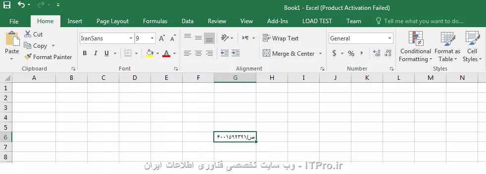 دوست عزیز این عبارت به راحتی داخل یک سلول قرار میگیره تصویر زیر رو ببینید :
||https://icdl.tosinso.com/files/get/97b0f822-ec88-4a7a-b831-e0ea3423fef0||