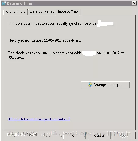 با سلام.من یک سرور داشتم تا قبل از جوین به دامین شدن تب internet time اون نشون داده میشد،بعد از جوین دامین دیگه نشون داده نمیشه،کسی میدونه دلیلش چی میتونه باشه؟
||https://tosinso.com/files/get/9a073e21-ebd9-43c4-8d18-890b12e5b24d||
جوین به دامین دیگه تب internet time رو ندارم.مثل شکل زیر
||https://tosinso.com/files/get/770295d7-afff-414d-98b2-fb38662c067c||