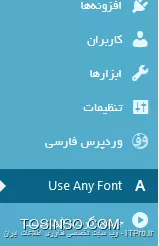 مجموعه آموزش کار با افزونه های کاربردی وردپرس - افزونه Use Any Font