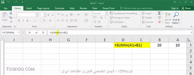 با سلام خدمت همه علاقه مندان ITPRO ؛ در این مبحث می خواهیم به بحث خطاهای موجود و رایج در اکسل بپردازیم ، اکثرکاربران نرم افزار اکسل که گهگداری بر حسب نیاز به اکسل رجوع می کنند ، مطمنا در هنگام مواجهه با این خطا ها کار برایشان سخت می شود و شاید نتوانند خطای مورد نظر را برطرف نمایند. ما سعی می کنیم تا حد امکان تمام مواردی را که باعث بوجود آمدن این خطا ها می شوند را بیان کنیم و کاربران محترم در صورت رعایت این موارد می توانند بدون خطا کارشون رو در اکسل انجام دهند.معمولا در سلولی که فرمول را وارد می کنیم اگر اشتباهی داشته باشیم نام خطای موجود  به همراه یک مثلث رنگی بصورت پیشفرض سبز رنگ در گوشه بالا سمت چپ سلول درج می شود.
!! خطای ?NAME#
این خطا معمولا در مواقع زیر اتفاق می افتد 
*اشتباه در نوشتن نام آدرس خانه ها* 
 در تصویر زیر آدرس خانه k شماره گذاری نشده است.
||http://tosinso.com/files/get/49b6ff3d-beff-4590-b6dc-a1ebe145f6f7||

*اشتباه در نوشتن فرمول ها *
در تصویر زیر ورودی های تابع Sum وارد نشده است.
||http://tosinso.com/files/get/9474a536-8221-4998-bd7a-b22a1588a63e||
در تصویر زیر بعد ازتابع Sum حرف M آمده که آن را تبدیل به یک تابع ناشناخته برای اکسل کرده است
||http://tosinso.com/files/get/9bb7eefe-3cef-473a-8362-21e1022de960||
در تصویر زیر در فرمول جمع ، استفاده از عبارت  Excel بدین شکل غیر مجاز می باشد.
||http://tosinso.com/files/get/d0bd4ad5-23f8-4eb4-a1bd-4cad6b5ed121||

*عدم رعایت فاصله بین فرمول ها و آدرس ها*
در تصویر زیر بین تابع Sum و آدرس خانه A1 فاصله وجود ندارد.
||http://tosinso.com/files/get/b91bb2cf-63e1-43ed-9d0a-5dc8cce2d3dd||

*عدم وجود آدرس خانه های آدرس دهی شده در فرمول ها*
در تصویر زیر آدرس سلول های وارد شده در کاربرگ جاری موجود نمی باشد.
||http://tosinso.com/files/get/faa3f699-55fe-435f-ab26-9f2d85280cfa||

*عدم استفاده از کاراکتر هایی مانند! و دابل کوتیشن در آدرس دهی فرمول و رشته ها *
در تصویر زیر بعد از عبارت Sheet باید علامت ! وارد می شده است.
||http://tosinso.com/files/get/a605c61f-5017-46ff-9d94-0bcd67d513e9||
در تصویر زیر باید عبارت Reza بین   قرار می گرفته است.
||http://tosinso.com/files/get/6363cf37-0b97-4872-a4c3-e55f4d7ab166||

*استفاده از فرمول های پیشرفته تعریف شده در قسمت VB اکسل ،که این تابع در قسمت توابع اکسل تعریف نشده باشد*
در تصویر زیر تابع Add که در بخش Vb تععریف شده به لیست تابع ها معرفی نشده است .
||http://tosinso.com/files/get/e0e7d304-89ca-4598-8af9-8bc1815eed56||


با ادامه مقوله خطا های اکسل در قسمت های بعدی با ما همراه باشید.



نویسنده : احمد نظری
منبع : |جزیره مبانی کامپیوتر و مهارت های هفتگانه وب سایت توسینسو::https://tosinso.com/icdl|
هرگونه نشر و کپی برداری بدون ذکر منبع و نام نویسنده دارای اشکال اخلاقی می باشد.  