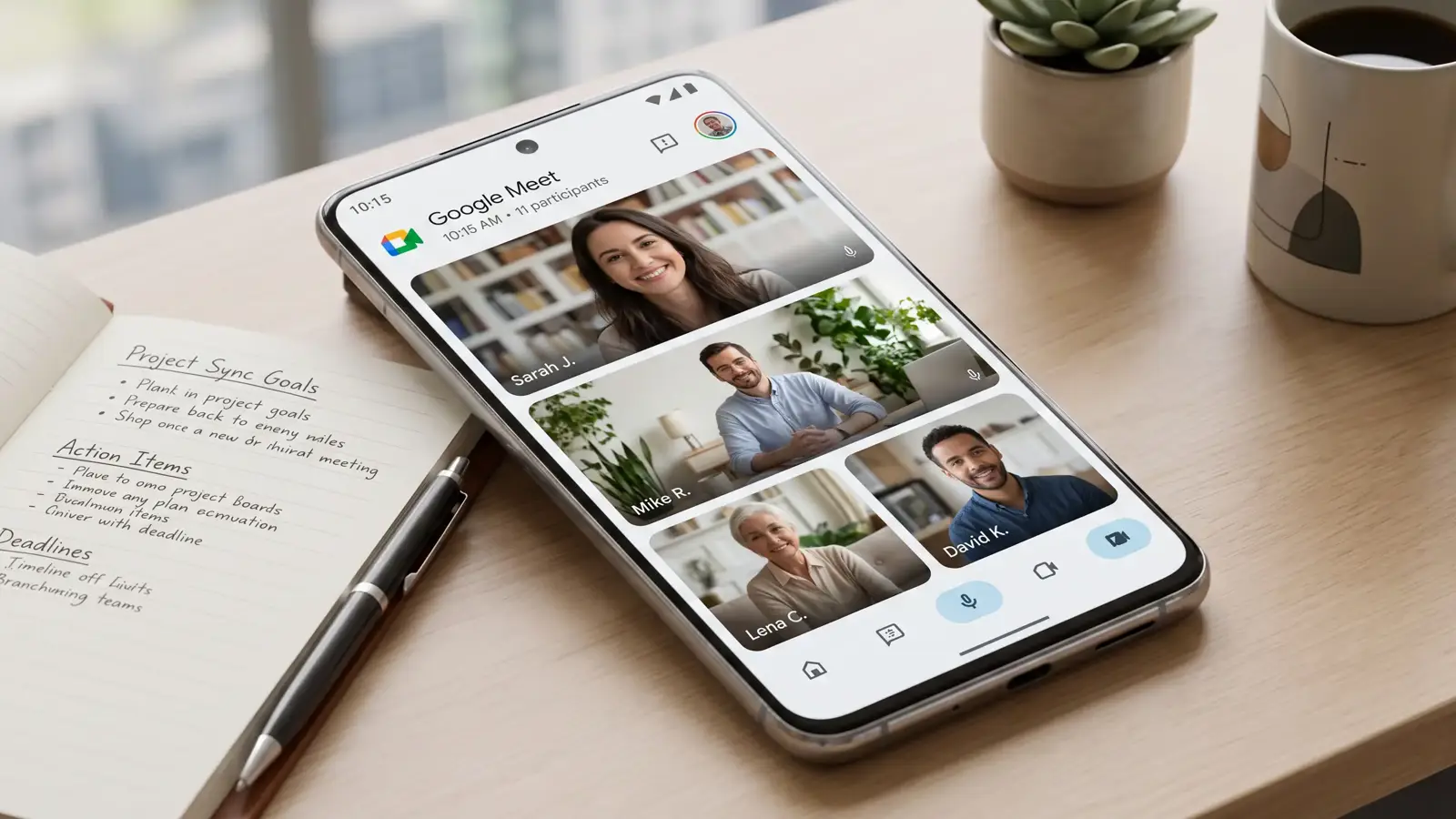 آموزش کار با گوگل میت در گوشی موبایل (اندروید و iOS)