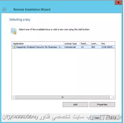 !! نصب Kaspersky Endpoint Security 
برای شروع آزمایشگاه شماره 3 ابتدا DC و Security-Center را روشن کنید نام کاربری abc\Administrator و پسورد هر دو سرور Ka5per5Ky است . همچنین کلاینت PC1 را با نام  کاربری  abc\Alex و پسورد Ka5per5Ky وارد شوید :

1- وارد سرور کسپراسکی به نام Security-Center شده و کنسول Kaspersky Security Center Administration را باز می کنیم می توانید از Start و سرچ ویندوز هم استفاده کنید 

2- نود  Administration Server را انتخاب کنید 

3- از سمت راست وارد تب  Deployment و سپس لینک Enable protection را انتخاب کنید 

||نصب Endpoint ::https://tosinso.com/files/get/56653e6b-1870-4052-a6aa-71031641f3ea||

4- اجرا ویزارد نصب و انتخاب Remote 
installation و کلیک روی Deploy installation 
package on managed computers 
(workstations) انجام دهید 

||نصب کسپراسکی 4::https://tosinso.com/files/get/6bf1da48-8c40-4c7b-80ba-b10d2e12be62||

5- انتخاب Kaspersky Endpoint Security 10 for 
Windows و Next را بزنید 

||نصب پکیج ::https://tosinso.com/files/get/d38bce5e-0588-4d36-aa50-782a524bd549||

6- انتخاب یکی از 2 مورد زیر و سپس Select devices for installation را کلیک کنید 

||نصب انتی ویروس کسپر اسکی ::https://tosinso.com/files/get/1a8a3c50-3184-4733-a21d-352abbf17446||

7- در زیر Managed devices انتخاب Security-Center 

||نصب 7 ::https://tosinso.com/files/get/6a8c593c-b0b9-421e-90e5-626b8dcd25c7||

8- زیر Unassigned devices و انتخاب کلاینت PC1 و Next کنید 

||نصب کسپراسکی8::https://tosinso.com/files/get/73dc4657-5ef3-4259-b234-9a65ce64456b||

9- گزینه های انتخابی پیش فرض را رها کرده و Next بزنید 

||نصب 9::https://tosinso.com/files/get/36783c14-e575-4fc7-86bf-30cf4edf9ca6||


10- حالا انتخاب Key برای سرور و کلاینت ها و Next کنید 

||https://tosinso.com/files/get/9bf88371-17f8-45f6-9028-d47bff487661||


11- ری استارت در اینجا ضروری است و انتخاب Prompt user 
for action و Next کنید . 

||نصب شدن کسپراسکی سرور ::https://tosinso.com/files/get/4655f259-25c1-44e7-96ff-307da0a67f4f||

12- موافقت با حذف برنامه های ناسازگار و سپس Next کنید 

||نصب شدن کسپراسکی کلاینت ::https://tosinso.com/files/get/890b042e-5940-4602-9ba7-151f84ac32a6||

13- گروه Managed 
devices را انتخاب و Next کنید 

||https://tosinso.com/files/get/890b042e-5940-4602-9ba7-151f84ac32a6||

14- انتخاب گزینه Account required (for installation 
without Network Agent) و تعریف یک نام کاربری و پسورد مدیریتی برای دسترسی داشتن به کلاینت ها را وارد کنید 

||https://tosinso.com/files/get/e8a3e246-362b-4446-b30f-2a10202efc57||

15 - اکانت را اضافه Add کنید 

||https://tosinso.com/files/get/214e359d-9a10-47c8-bbe4-7d43d2c540fb||

16- تایپ کنید Administrator و پسورد را Ka5per5Ky و OK کنید 


17- وقتی مطمئن شدید که Administrator اکانت اضافه شده Next را بزنید . 

||https://tosinso.com/files/get/fc17e06b-eddd-4653-a7e9-17b868f1c3ba||

18 - حالا برای شروع نصب Next را بزنید 

||https://tosinso.com/files/get/b58cad2e-9d5d-4890-89cc-2833cf37c503||

19 - بعد نصب Finish را بزنید 

||https://tosinso.com/files/get/c20d8d12-d591-428a-ac91-d12bb59abed0||

20- انتخاب Task Deploy Kaspersky Endpoint 
Security 10 for Windows و اطمینان حاصل کنید که روی 2 کامپیوتر نصب در حال انجام است :

||https://tosinso.com/files/get/c20d8d12-d591-428a-ac91-d12bb59abed0||

21- حالا در 99 درصد مراحل نصب صبر می کند تا کلاینت ها ری استارت شوند 

||https://tosinso.com/files/get/26f6499a-29d4-4d35-b43c-9c7ec6dea03a||

22- به PC1 بروید 

23- شما باید پیام ری استارت را مشاهده کنید حالا Restart را بزنید 

||https://tosinso.com/files/get/ee7a0da1-b528-448c-b65c-8b144becde8d||

24- بعد ری استارت شدن با نام کاربری abc\Alex و پسورد Ka5per5Ky وارد شوید 

نویسنده : سید احمد توسلی
منبع : |جزیره امنیت اطلاعات و ارتباطات وب سایت توسینسو::https://tosinso.com/security|
هرگونه نشر و کپی برداری بدون ذکر منبع و نام نویسنده دارای اشکال اخلاقی است

