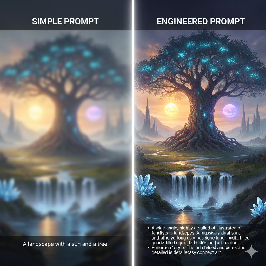 تفاوت پرامپت معمولی و پرامپت مهندسی شده