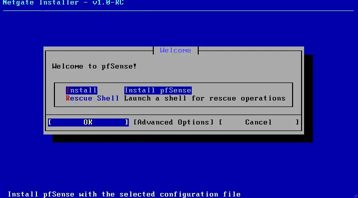 آموزش نصب  pfsense