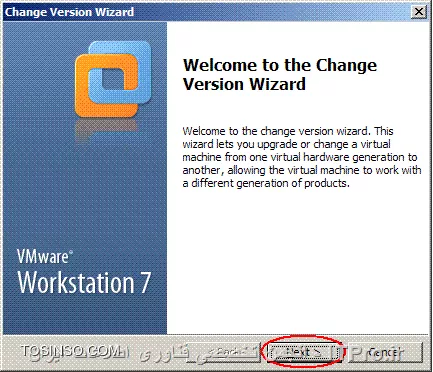 جهت تغییر ورژن ماشین های مجازی تصاویر زیر را مشاهده کنید
||http://virtualization.tosinso.com/files/get/1e631431-fe69-427c-95d9-fec7ebee7b76||
||http://virtualization.tosinso.com/files/get/9da9cf0c-4542-4ec5-bdbc-d7131bbb3612||
||http://virtualization.tosinso.com/files/get/ffb302a1-8ceb-40c3-aa25-afdf57c1cafd||
||http://virtualization.tosinso.com/files/get/b1e22ed4-a6e9-468c-8593-f893eb37214c||
||http://virtualization.tosinso.com/files/get/53fe8010-013e-4d88-bb05-585fca9692fd||
اگر میخواهید که ماشینی مجازی از روی ماشین مجازی مورد نظر ایجاد نمایید و همچنین ماشین مجازی ایجاد شده به آخرین ورژن تغییر یابد، گزینه اول را انتخاب نمایید. اما اگر چنانچه مایلید ماشین مجازی مورد نظر خود به آخرین نسخه ارتقاء یابد، گزینه دوم را انتخاب نمایید که در ادامه ما گزینه دوم را انتخاب میکنیم.
||http://virtualization.tosinso.com/files/get/4bfc17b9-38a5-4278-a585-02c9817263f6||
||http://virtualization.tosinso.com/files/get/0c5934e5-b654-4725-8fae-c9981f42f9a4||
