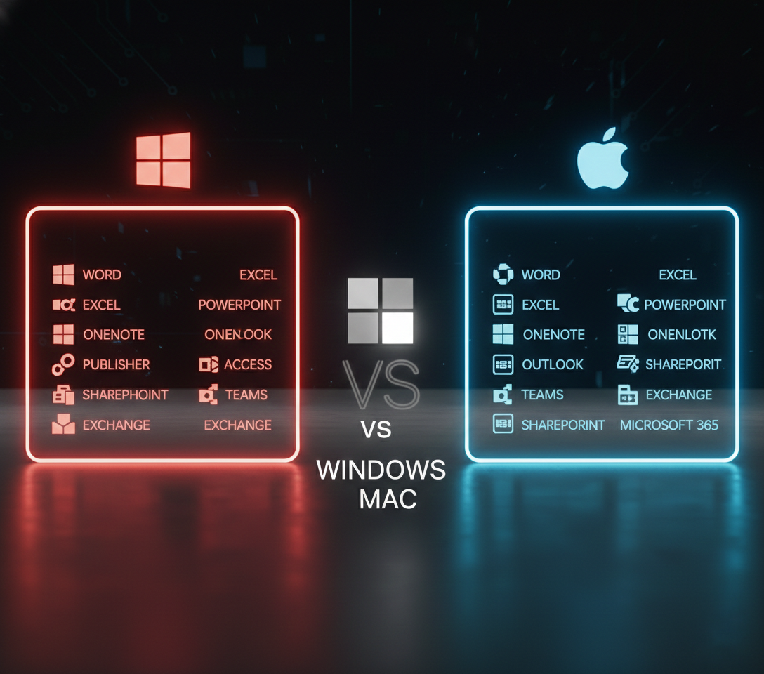 مقایسه آفیس ویندوز و مک