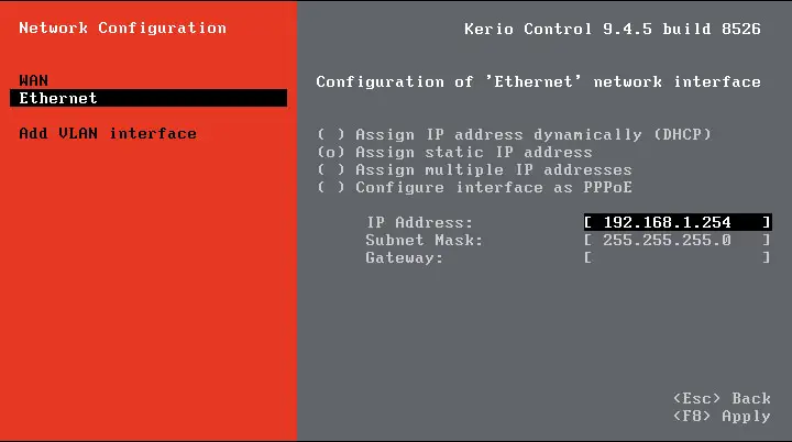 تنظیم آدرس IP داخلی (LAN) به&zwnj;صورت استاتیک