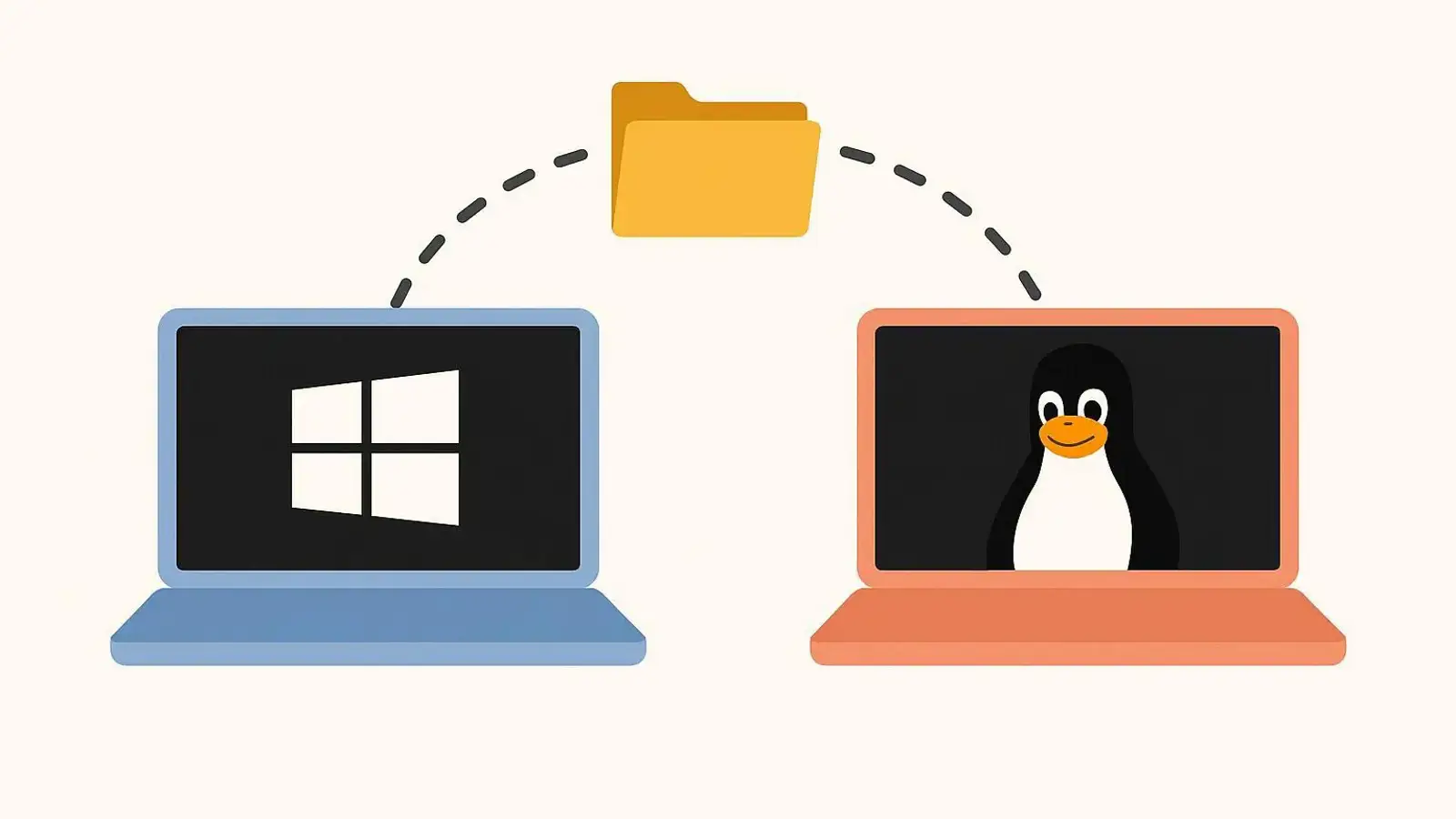 آموزش اشتراک گذاری فایل بین لینوکس(linux) و ویندوز(windows)