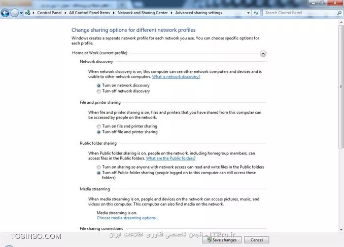 سلام 
گزینه Turn on network discovery هم تیک خورده است 
||http://network.tosinso.com/files/get/a0ca1e88-f3a6-46b9-870e-c8b0fb7b188c||
||http://network.tosinso.com/files/get/ba035fb7-ea02-4951-a23b-2428f4fa4e67||
سیستم ها رو هم ریستارت کردم ip ها رو هم عوض کردم ولی نشد