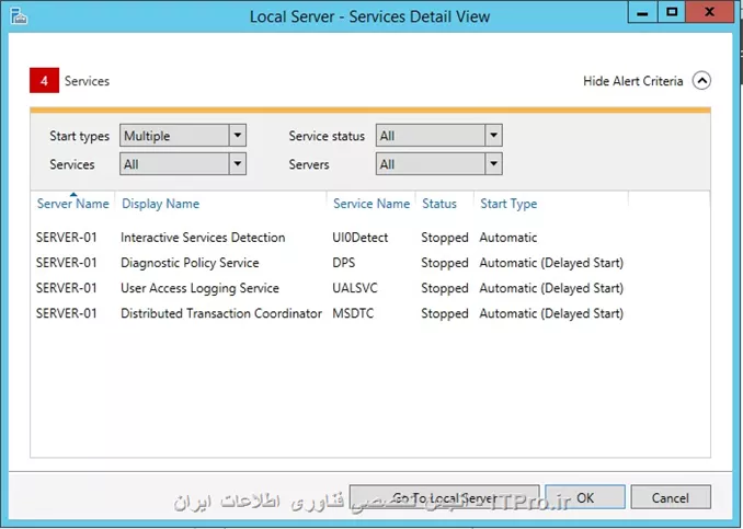 با سلام ، امروز یک ویندوز سرور 2012 نسخه Data Center R2 نصب کردم و اون را به عنوان Additional تنظیم نمودم ولی الان هر بار که سیستم ریستارت میشه توی اجرای برخی از سرویس ها دچار مشکل میشه و ناچار باید بصورت دستی اجرا کنم یا یکی دو مورد هم اجرا نمیشن. نمونه ای از سرویس های اجرا نشده به شکل زیر می باشند .
<center>
||http://tosinso.com/files/get/a36b5381-1a03-4505-b8f7-7e7c84d7c321||
<center>
مشکل از کجاست ؟ اجرا نشدن این سرویس ها مشکلی در انجام فرآیندها بوجود میاره ؟
