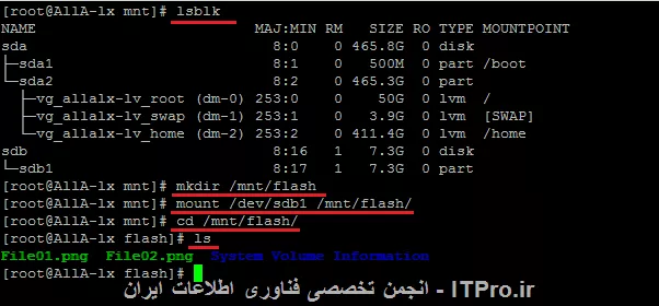 برای خواندن فلش اول مطمعن شو که فلشت fat32  باشه

توی ترمینال این دستورات و بزن
lsblk
از روی حجم خیلی راحت میتونی فلش رو پیدا کنی...
بعد یه دایروکتوری بساز با دستور mkdir
برای خواندن فلش هم در نهایت باید فلش رو به دایرکتوری که ساختی متصل کنی از دستور mount استفاده کن
||http://linux.tosinso.com/files/get/a37d8d34-63d0-4bf1-aa0e-e02d788dcc6d||

در مورد سامبا هم دقیقا میخوای چه استفاده یی ازش ببری؟ شاید کمی بتونم کمکت کنم..