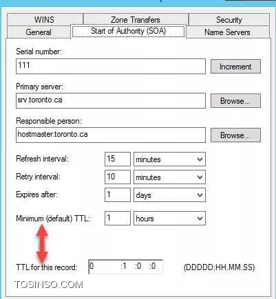 سلام!
لطفا اگه کسی میدونه تفاوت *Minimum (default) TTL* و *TTL for this record* رو توی تنظیمات Replication سرور DNS به من بگه. فقط خواهش میکنم لینک انگلیسی یا اصلا لینک فارسی دیگه ای ندین، دوستانی که میدونن شفاف همین جا تفاوت ها رو به فارسی به من بگن. من انگلیسیم زیر صفره، پس خواهشا کسی لینک دیگه ای نده، به فارسی اگر میدونین به من فرق این دو بگین. ممنون

<center>
||https://tosinso.com/files/get/a498c2af-2bdc-47e7-a8b2-5690ff92dc02||
<center>
