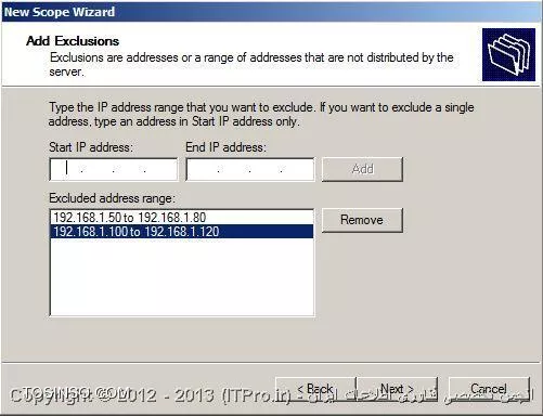 DHCP  یا Dynamic Host Configuration Protocol هسته ی یکی از سرویس های زیرساختاری شبکه محسوب می شود که مسئولیت ارائه IP آدرس ها و اطلاعات مربوط به DNS  سرورها به کلاینتها را بر عهده دارد. درمقاله |DHCP Option::http://www.tosinso.com/Articles/Details/541/DHCP%20Options| به معرفی Option ها و گزینه هایی که در نصب سرویس DHCP در ویندوز سرور 2008 به دانستن مفهوم آنها نیازمند بودیم پرداختم.در این مقاله به صورت تصویری نحوه ی نصب رول DHCP را توضیح خواهم داد و نگاهی گذرا به کنسول مدیریتی DHCP در ویندوز سرور 2008 خواهم داشت.

جهت نصب رول DHCP ، اولین موردی که باید به آن توجه داشت و پیش از نصب ،تنظیم مربوط به آن را چک کرد،داشتن Static IP سروری است که قصد نصب رول DHCP بر روی آن را دارید.در صورتی که سرور دارای Static IP نباشد،شما قادر نخواهید بود رول DHCP را بر روی آن نصب کنید.بعد از دادن IP دستی به سرور یا همان تنظیم Static IP باید طراحی های لازم جهت راه اندازی سرویس DHCP را انجام دهید.در طراحی باید موارد زیر را در نظر بگیرید:

* شبکه ای که قصد نصب این سرویس را بر روی آن دارید دارای چند سابنت و چه رنج IP می باشد؟
* IP آدرس های مر بوط به DNS سرور ،Default Gateway  و  دیگر سرورهای حیاتی و مهم در شبکه ،چه IP هایی هستند؟
*  سرویس DHCP مسئولیت ارائه خدمات به چندین کلاینت یا Device را در شبکه دارد؟
* سروری که قرار است سرویس DHCP بر روی آن نصب شود دارای چند کارت شبکه است ؟
* آیا نیاز شما اقتضا میکند که به روی هرکارت شبکه یک Scope  طراحی کنید یا نه ؟
* متناسب با تعداد کارتهای شبکه،چندین Scope خواهید داشت و کدام Scope بر روی کدام کارت شبکه قرار خواهد گرفت؟
* هر Scope باید از چه رنج IP شروع و تا چه رنج  IP ادامه داشته باشد.بهتر است Scopeها از قبل تعیین شوند.
* رنج IP مربوط به Exclusion Range را مشخص کنید.
* پیشنهاد می شود کلاینتهایی را که می خواهید IP آنها در Reservation Range قرار گیرند را مشخص کنید تا از قلم نیفتند.

!! نصب DHCP Role
جهت نصب رول DHCP ابتدا باید وارد کنسولServer Manager شوید،سپس گزینه Add Roles را انتخاب کنید:

 ||http://www.tosinso.com/files/get/49e7db6a-f526-430f-b283-eef0c7313ab5||
||http://www.tosinso.com/files/get/5ac7cf32-5bb3-4e9b-ba6e-ac73fd9855d5||
 سپس در میان رولهای نمایش داده شده در پنجره زیر،رول DHCP را تیک دارو گزینه Next را انتخاب کنید:

||http://www.tosinso.com/files/get/05e5b9ba-1932-4229-ad65-9ea4b7eeff08||
در صورتی که به سرور خود Static IP نداده باشید،در این مرحله اخطاری مبنی بر Static IP نبودن سرور و عدم امکان نصب رول DHCP را دریافت خواهید کرد.
در مرحله بعدی تعداد کارتهای شبکه ای که در سرور شما وجود دارند و شما می خواهید به روی آنها Scope های خود را تعریف کنید، نمایش داده خواهدشد. هرکدام از کارت شبکه هایی که می خواهید Scope های خود را به روی آنها تعریف کنید ،انتخاب یا تیک دار کنید.اصطلاح Connection Binding یعنی اینکه کدام رنجهای IP بر روی کدام کارت شبکه قرار گرفته باشند. 
همچنین شما درحین نصب رول DHCP  میتوانید دیگر تنظیمات مربوط به Scope ها را هم انجام دهید.در صورتی که تمایل داشته باشید Scope های خود را در همان کنسول مدیریتی DHCP انجام دهید،میتوانید از این مراحل بدون پر کردن گزینه های آن بگزرید.در اینجا ما انجام تنظیمات مربوط به Scope ها را به کنسول مدیریتی DHCP واگذار خواهیم کرد.

 ||http://www.tosinso.com/files/get/d954be2c-3741-4e67-87d9-2f18a1386ca6||
سپس در این مرحله مشخصات مربوط به Parent Domain یا دومینی که می خواهید DHCP  سرور بر روی آن فعالیت داشته باشد و همچنین مشخصات مربوط به DNS Server را وارد کنید و سپس گزینه Validate  را انتخاب کنید تا معتبر بودن DNS سرور شما بررسی و تایید شود.در صورت درست بودن IP مربوط به DNS سرور ، عبارت Valid همراه با تیک سبز رنگ در زیر آن قسمت ظاهر خواهد شد.در نهایت گزینه Next  را انتخاب کنید.

 ||http://www.tosinso.com/files/get/047dd83e-aab9-4ec0-9fa9-ef2a23c0e9e2||
در این مرحله در مورد سرویس WINS از شما سوال پرسیده می شود.در صورتی که در شبکه خود از این سرویس استفاده میکنید در اینجا IP مربوط به سرورهای آن را باید وارد کنید در غیر اینصورت گزینه اول را انتخاب و Next را بزنید:

 ||http://www.tosinso.com/files/get/c8f90b3b-bced-48bf-9612-0c8f1d61b39a||
همانطور که در بالانیز اشاره کردم شما میتوانید در حین نصب رول DHCP ، Scopeهای خود را نیز تعریف کنید .اینکار را در این مرحله از نصب رول می توانید انجام دهید.جهت تعریف Scope  کافی است گزینه Add را زده و اطلاعات خواسته شده مربوط به آن Scope را نیز وارد کنید.در غیر اینصورت گزینه Next را انتخاب کنید و وارد مرحله بعد شوید.
 
||http://www.tosinso.com/files/get/5a9b42e5-6711-44c5-8caa-de4dee95a345||
||http://www.tosinso.com/files/get/ae7a8e02-c12b-4299-9df7-3444b4a306d3||

در این مرحله در صورتی که از IPV6 استفاده میکنید میتوانید گزینه اول را جهت فعالسازی DHCPV6 انتخاب کنید.در غیر اینصورت گزینه دوم را انتخاب و Next را بزنید.
 
||http://www.tosinso.com/files/get/7e1dc8f1-17c7-45d1-b44f-abdf4f620325||

همانطور که از عنوان این پنجره بر می آید،در این قسمت نحوه Authorize کردن را انتخاب میکنید.اکتیودایرکتوری لیستی از DHCP سرورهای مجاز را در خود ذخیره میکند .جهت ذخیره و معرفی این DHCP سرور به اکتیودایرکتوری ،در این قسمت کاربری که در اکتیودایرکتوری است را وارد میکنید.در گزینه اول کاربری که با آن مشغول نصب این سرویس می باشید را انتخاب میکند که معمولا این کاربر ادمین است.در گزینه دوم شما نام کاربر دیگری را میتوانید وارد کنید.در گزینه ی آخر هم می توانید از ذخیره و معرفی این DHCP سرور به اکتیودایرکتوری خودداری کنید و گزینه Next را انتخاب کنید.اما همانطور که میبینید در پایین گزینه سوم به شما این هشدار را میدهد که این DHCP سرور برای اینکه بتواند در اکتیودایرکتوری سرویس دهد باید در آن Authorize شود.به هر حال این انتخاب شما می باشد.در نهایت گزینه Next را انتخاب کنید.

||http://www.tosinso.com/files/get/eabf314e-768e-4890-88cc-f4cadc3d7c7a||
 
در آخر خلاصه ای از اطلاعاتی که وارد کرده اید را به شما نمایش میدهد  و شما با زدن کلید Install این اطلاعات را تائید و نصب رول DHCP را آغاز میکنید.در صورتی که قسمتی از اطلاعات به درستی وارد نشده است گزینه  Previous را انتخاب و آن قسمت مورد نظر را اصلاح کنید.

||http://www.tosinso.com/files/get/7cf3ecd5-e7f5-4656-b614-a0ea465ad130||
 
با انتخاب گزینه Install ، رول DHCP شروع به نصب میکند.

||http://www.tosinso.com/files/get/be4b7009-f294-4b9d-9161-aa79f43cf497||
 
و در نهایت رول DHCP نصب می شود:
 
||http://www.tosinso.com/files/get/ab71f3f7-eae5-4fe1-900c-ecf8be4eeb96||

جهت وارد شدن به کنسول مدیریتی DHCP سرور از طریق منوی استارت،گزینه Administrative Tools و سپس DHCP را انتخاب کنید یا در Run تایپ کنید: dhcpmgmt.msc

شکل زیر نمایی از کنسول مدیریتی DHCP سرور است:

||http://www.tosinso.com/files/get/9d02c750-7c35-4dc4-9607-627f90456827||

!! ایجاد Scope جدید
برای ایجاد یکScope جدید در کنسول مدیریتی DHCP ،بر روی IPV4 راست کلیک کرده و گزینه New Scope را انتخاب کنید.سپس مراحل زیر را با دقت دنبال کنید:
 
||http://www.tosinso.com/files/get/34d01466-0152-4896-8166-7742f011fd8f||
||http://www.tosinso.com/files/get/b252e709-06b6-4010-9263-7b276c3ccf82||
 
در این پنجره باید برای Scopeی که می خواهید ایجاد کنید نامی انتخاب کنید و برای آن می توانید توضیحاتی را در قسمت Description اضافه کنید.Description در مواقعی که تعداد Scope ها زیاد باشد بسیار کاربردی می باشد.سپس گزینه Next را انتخاب کنید:

||http://www.tosinso.com/files/get/9fe64976-e2b7-4ee8-a34d-03144fc29c63||
 
در این پنجره،رنج IP ی که می خواهید آن Scope داشته باشد را مشخص می کنید.به خاطر داشته باشد که در End IP ، 8 کاراکتر آخر نمی تواند بیشتر از 254 باشد(همانطور که می دانید از 255 جهت Broadcast استفاده می شود). متناسب با رنج IP ی که واردمیکنید و کلاسی که آن رنجIP دارد،در قسمت پایین به صورت خودکار Subnet پر می شود:

||http://www.tosinso.com/files/get/47653958-410e-44a5-b8e7-0848a93487fa||
 
در پنجره بعدی شما آن رنجی را که می خواهید به عنوان Exclusion Range در نظر بگیرید را تعریف میکنید.شما می توانید بیش از یک Exclusion Range تعریف کنید.همانطور که میبینید در اینجا دو رنج IP برای Exclusion Range در نظر گرفته شده است:
 
||http://www.tosinso.com/files/get/a4f5cca4-1815-44ae-b36d-1cdd28af941b||

همانطور که از اسم این پنجره بر می آید،شما در اینجا مدت زمانی را که می خواهید IP ها را به کلاینتها قرض بدهید را تعریف می کنید،این مدت زمان یا همان Lease Duration به صورت پیش فرض 8 روز در نظر گرفته شده است که می توانید آن را تغییر دهید:
 
||http://www.tosinso.com/files/get/1fa23d7d-5a2b-4f5b-869f-22e83d7dde20||

در پنجره بعدی مشخص میکنید که آیا می خواهید تنظیمات مربوط به Option های DHCP را انجام دهید یا نه؟در اینجا جهت انجام این تنظیمات گزینه اول انتخاب شده است:

||http://www.tosinso.com/files/get/4ceda800-8a6c-42b8-bc71-0fe5f861c063||
 
Default Gateway های خود را در این قسمت تعریف و سپس Next را انتخاب کنید:

||http://www.tosinso.com/files/get/0a0c83ef-0d91-43c0-a71e-efbd5718af35||
 
در مرحله بعدی نام دومین و مشخصات مربوط به DNS Server را وارد کنید و گزینه Next را انتخاب کنید:

||http://www.tosinso.com/files/get/0d7d3874-6843-4b34-b2b7-09fbfae2d0b7||
 
در صورتی که از سرویس WINS استفاده میکنید اطلاعات مربوط به آن را وارد کنید ،در غیر اینصورت هم مجددا گزینه Next را انتخاب کنید:

||http://www.tosinso.com/files/get/2240e1fe-d43e-46a4-acea-a66de90341e7||
 
در این پنجره از شما پرسیده می شود که آیا می خواهید Scope مورد نظر را فعال کنید یا خیر؟در اینجا گزینه اول جهت فعالسازی Scope انتخاب شده است:
 
||http://www.tosinso.com/files/get/ae9083c0-05aa-4546-8595-30643ec0ff85||

و در نهایت با انتخاب گزینه Finish ،Scope  مورد نظر شما ایجاد خواهد شد:

||http://www.tosinso.com/files/get/51623f82-3668-4d53-b0c8-d0787a10bc3c||
 
و این هم نمایی از Scope ی که ایجاد کرده اید:

||http://www.tosinso.com/files/get/883a7d9c-1a06-417e-a07a-e6b23a5ec24f||
 
!! Scope Options
*Address Pool:*
کلیه IPهای مربوط به Scopeی که تعریف کرده اید در این قسمت قرار دارند.

*Address Lease:*
هر کلاینتی که در شبکه بالا بیاید و از سرویس DHCP ، IP دریافت کند در قسمت Address Leases ظاهر خواهد شد.

*Reservation:*
جهت اختصاص دادن Static IP به برخی از کلاینتهای بخصوص در این قسمت می توانید IP را برای آن کلاینتها را تعریف کنید.بر روی Reservation راست کلیک کرده و New Reservation را انتخاب کنید و سپس اطلاعاتی که از شما خواسته شده است را وارد کنید:
 
||http://www.tosinso.com/files/get/b47b5539-2d25-4c5f-b24d-f18d5fc240f3||
||http://www.tosinso.com/files/get/e98f70a0-d7bf-48f1-8320-e8e8f797e3f0||
 
*Scope Option:*
در این قسمت می توانید تنظیمات مربوط به Scope را ایجاد یا تغییر دهید.بر روی Scope option راست کلیک و گزینه Configure Option را انتخاب کنید:
 
||http://www.tosinso.com/files/get/1519b44e-51b7-4855-90d5-944f365797c0||
||http://www.tosinso.com/files/get/124f24c0-3cf9-4966-8522-dc9ef93f2115||
 
!! نتیجه گیری
DHCP یکی از سرویس های پایه ای و اساسی در شبکه محسوب می شود که تعریف،نصب و راه اندازی آن همانند دیگر سرویس های مهم شبکه نیازمند دقت و طراحی  می باشد.در این مقاله سعی شد نگاهی بر مبانی لازم جهت نصب و راه اندازی این سرویس مهم را  ارائه دهم.


نویسنده : فاطمه قرباوی
منبع : |جزیره سرویس های شبکه مایکروسافت وب سایت توسینسو::https://tosinso.com/microsoft|
هرگونه نشر و کپی برداری بدون ذکر منبع دارای اشکال اخلاقی می باشد. 