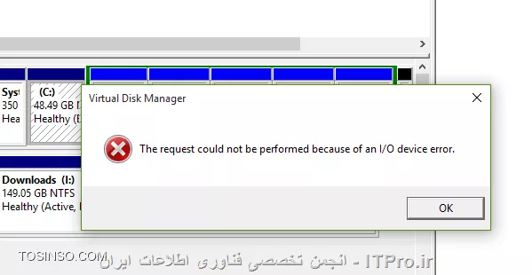 سلام دوستان
ببخشید من یه هارد 4 ترابایت سی گیت خریدم ( Seagate Barracuda ST4000DM000 Internal Hard Drive - 4TB)  و به سیستمم وصل کردم و رفتم قسمت disk management که فرمتش کنم

ولی وقتی میخوام به فرمت gpt فرمتش کنم این ارور رو میده  

the request could not be performed because of an I/O device error.

||http://tosinso.com/files/get/a5160565-6a2d-4eb0-ba53-9c903d82852b||

این ینی چی ؟

یه سوال دیگه هم در این باره داشتم : آیا این درسته که نمیشه هارد رو به بیش از 4 درایو تقسیم کرد ( میگن فقط ویندوز اکس پی این قابلیت رو داره که به بیش از 4 تاتقسیم کنه :| )
