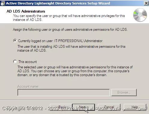 آموزش نصب سرویس Active Directory Lighweight Directory Service یا ADLDS