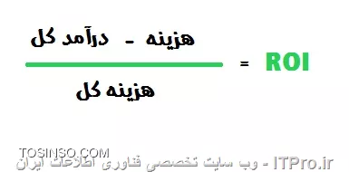 فرمول محاسبه ی ROI 