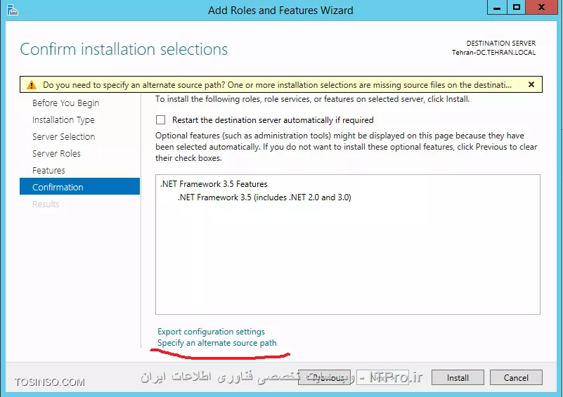 سی دی Win server 2012R2 را در کامپیوتر قرار دهید و مسیر درایو را در ویزارد معرفی کنید
||http://network.tosinso.com/files/get/a772baf9-9601-4b51-b854-9d271f987991||
||http://network.tosinso.com/files/get/21e34271-6c7b-49dc-be80-94fee8b8a193||