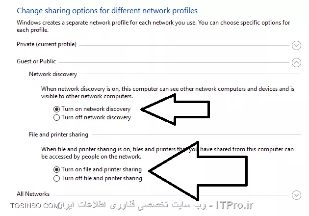 ITPRO ی عزیز دقت کنید که مشکل شما اصلا دستگاه وایرلس یا شبکه ورک گروپ نیست ، مشکل شما در واقع تنظیمات فایروال و Profile ها و تنظیماتی هست که داخل اون هست ، شما احتمالا موقعی که به وایرلس متصل کردید سیستم رو Profile رو در حالت Public قرار دادید و محدودترین دسترسی ها در شبکه براش ایجاد شده ، شما باید قابلیت Network Discovery رو فعال کنید در قسمت Network Sharing Center به شکل زیر تا در شبکه دیده بشه سیستم : 
||http://network.tosinso.com/files/get/a8121063-d07c-4008-95cb-c21e1f6b7b8f||
در ضمن حتما در قسمت Services.msc بررسی کنید سرویس های Server و Computer Browser شما فعال باشه و از طرف دیگه در تنظیمات پیشرفته کارت شبکه حتما NetBIOS شما فعال باشه ، در این صورت احتمالا در شبکه دیده میشن و مشکلی دیگه نخواهید داشت. ITPRO باشید