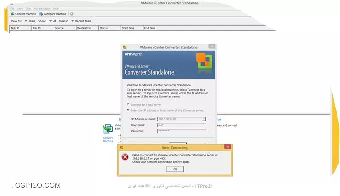 با سلام  و خسته نباشید
بعد از نصب Esxi5.5 بروی ماشین مجازی و موقع نصب کردن Vsphere پیغام خطای زیر ظاهر می شود

||http://tosinso.com/files/get/3869ca51-881d-4119-ae85-07ff281d9d89||
||http://tosinso.com/files/get/e052e61a-9844-4335-ae22-e340b7c1da83||
||http://tosinso.com/files/get/a849fb66-be40-4fb0-be75-7c9321b5d4f4||
پیغام خطا قبل از نصب کنسول Vcenter هم داده می شد مثل پایین
||http://tosinso.com/files/get/79b4d3f0-8d73-45c8-81b8-589d78c30817||
و بعد Vsphere 5.5 رو هم که نصب می کنم پیغام خطا میده درصورتی که من Vsphere 5.1  رو نصب نکرده بودم
||http://tosinso.com/files/get/8a52f9a2-958c-42a4-8aa3-bc4fe7db64cf||

و در کل روند کار بصورت مجازی چطوری باید نصب بشه کجایی کار ایراد داره ؟؟
با تشکر