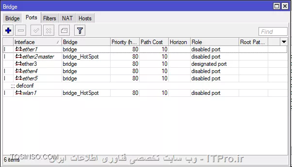 ||https://tosinso.com/files/get/23408ae7-6002-4a08-b0c1-8777f3f388b6||
||https://tosinso.com/files/get/a9d6dda4-b374-42fe-b182-b8a8ec9c09a5||
با سلام 
در میکروتیک من هات اسپات رو تعریف کردم و دو پورت WLAN1 , ETHER2 رو در بریج هات اسپات قرار دادم 
عکس آدرس هایی تعیین شده برای پورت هارو هم گذاشتم 
لطفا بفرمیید چرا در WINBOX با ETHER 2 نه با IP نه با MAC ادرس به نرم افزار LOGIN نمیتونم بشم . فقط با وب کانفیگ میتونم کانکت بشم.
ولی با ETHER 3 فقط و فقط با MAC میتونم LOGIN بشم. و بازم با IP نمیتونم .
آیا نیاز هست که تغییراتی در رنج IP های اینترفیس ها اعمال کنم ؟
با تشکر