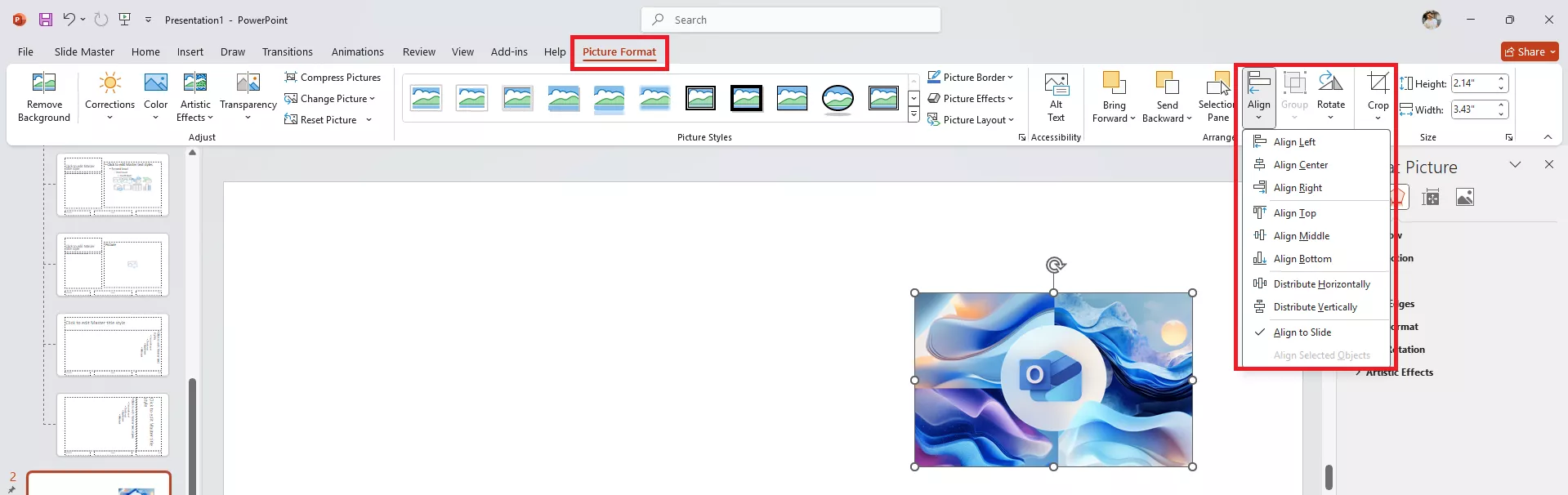 تراز بندی تصاویر