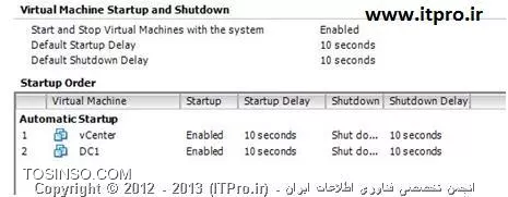 روشن شدن اتوماتیک VMها در VMWAre