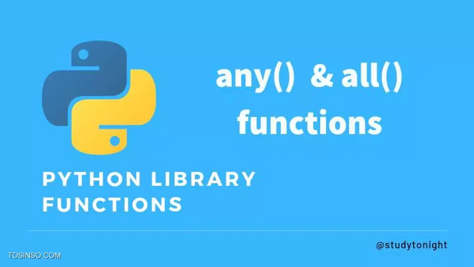 کاربرد عملگرهای Any و All در پایتون چیست ؟