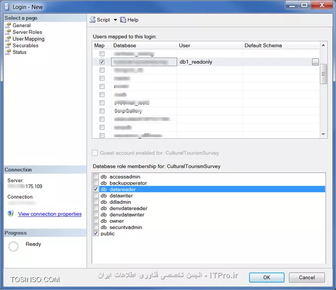 ایجاد کردن کاربر در SQL سرور 2008