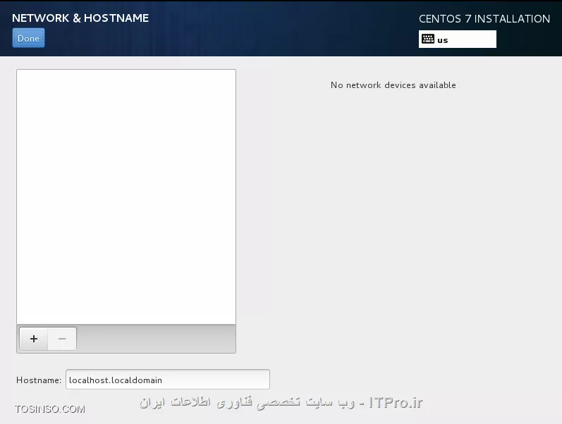با عرض سلام و وقت بخیر
هنگام نصب CentOS7 رو VMWare WorkStation به شکل زیر کارت شبکه را نمی شناسد.
||http://tosinso.com/files/get/ad4010c2-a03b-4991-9882-1040e531622b||

لطفا راهنمایی کنید.