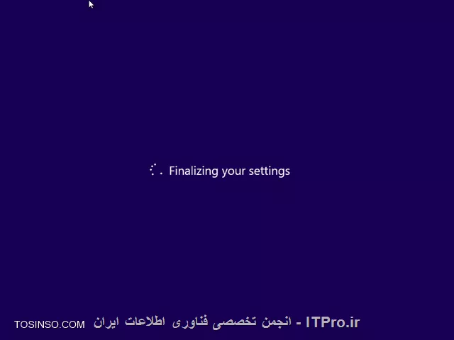 
<center>
||http://tosinso.com/files/get/ad43f687-23c6-4cdc-a559-ff1371794020||
<center>
سلام خسته نباشید
بنده روی لپ تاپم می خواستم ویندوز8 نصب کنم ولی متاسفانه درصفحه Finalizing your settings پیش نمیره چندین بارهم باطری لپ تاپم رو هم درآوردم ولی بازم موقع روشن کردن میادرو همون صفحه با دکمه های F12  و F2  هم صفحه BOOt بالا نمیاد اگه لطف کنید منو تو این زمینه راهنمایی بفرمایید خیلی ممنون میشم.