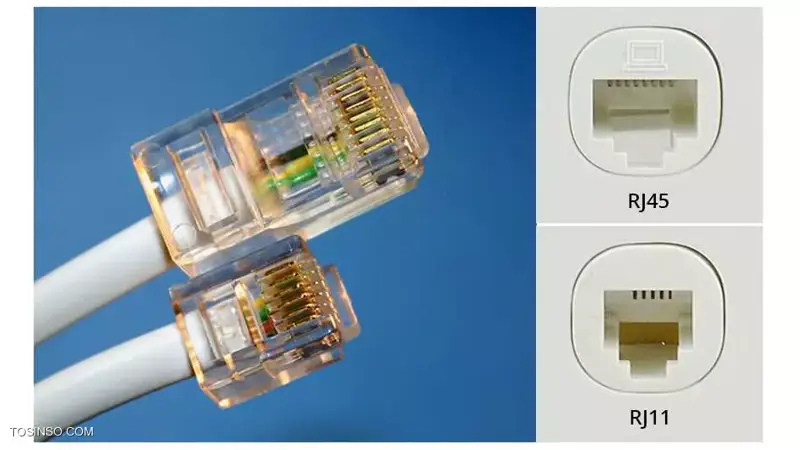 تفاوت Rj45 و Rj11 در چیست؟