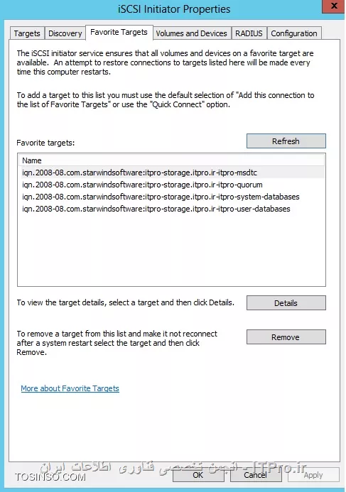 آموزش استفاده از iSCSI Initiator و استفاده از SAN Storage