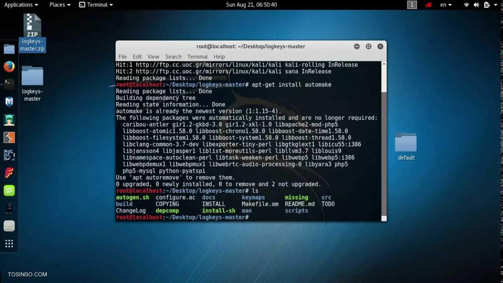 آموزش نصب کیلاگر (Keylogger) در لینوکس