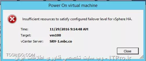 با سلام خدمت همه دوستان
من یک کلاستر برای دو تا هاست راه انداختم مشکل اینه که وقتی یه vm جدید در یکی از هاست ها ایجاد می کنم تا می خوام روشن کنم و OS نصب کنم روشن نمیشه و اررور زیر رو نشون می ده ممنون میشم اگه راهنمایی کنید
||http://tosinso.com/files/get/b095cdc9-6243-4e30-9d35-2f6ce30bc968||