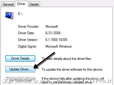 آپدیت کردن درایور پورت های usb
