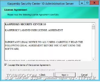 نصب کسپراسکی سرور 10 با SQL