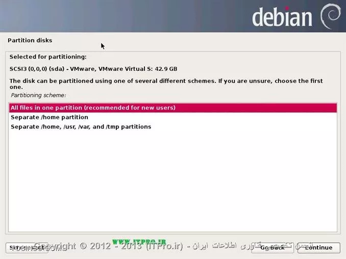 ابزار Guided Partitioning در لینوکس