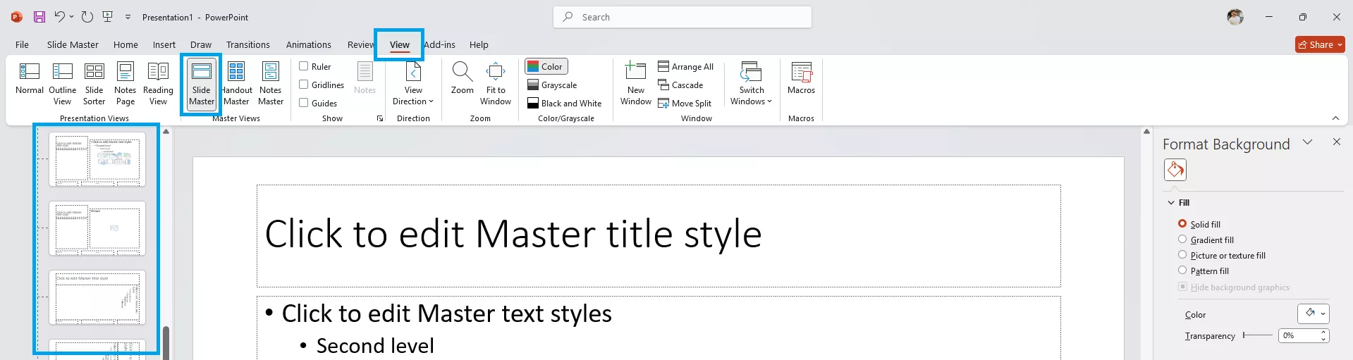 اسلاید مستر در پاورپوینت