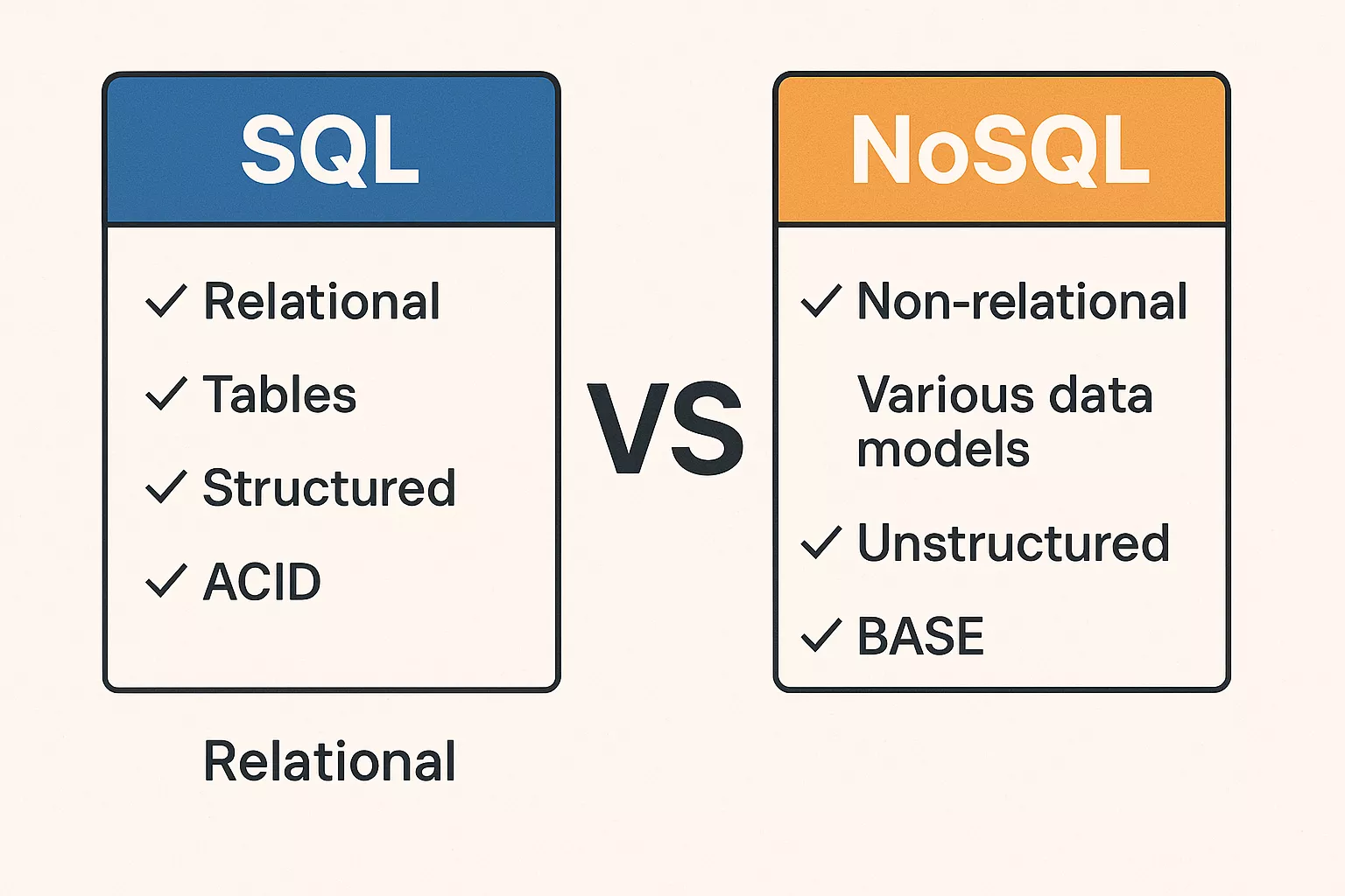مقایسه rdbms و nosql