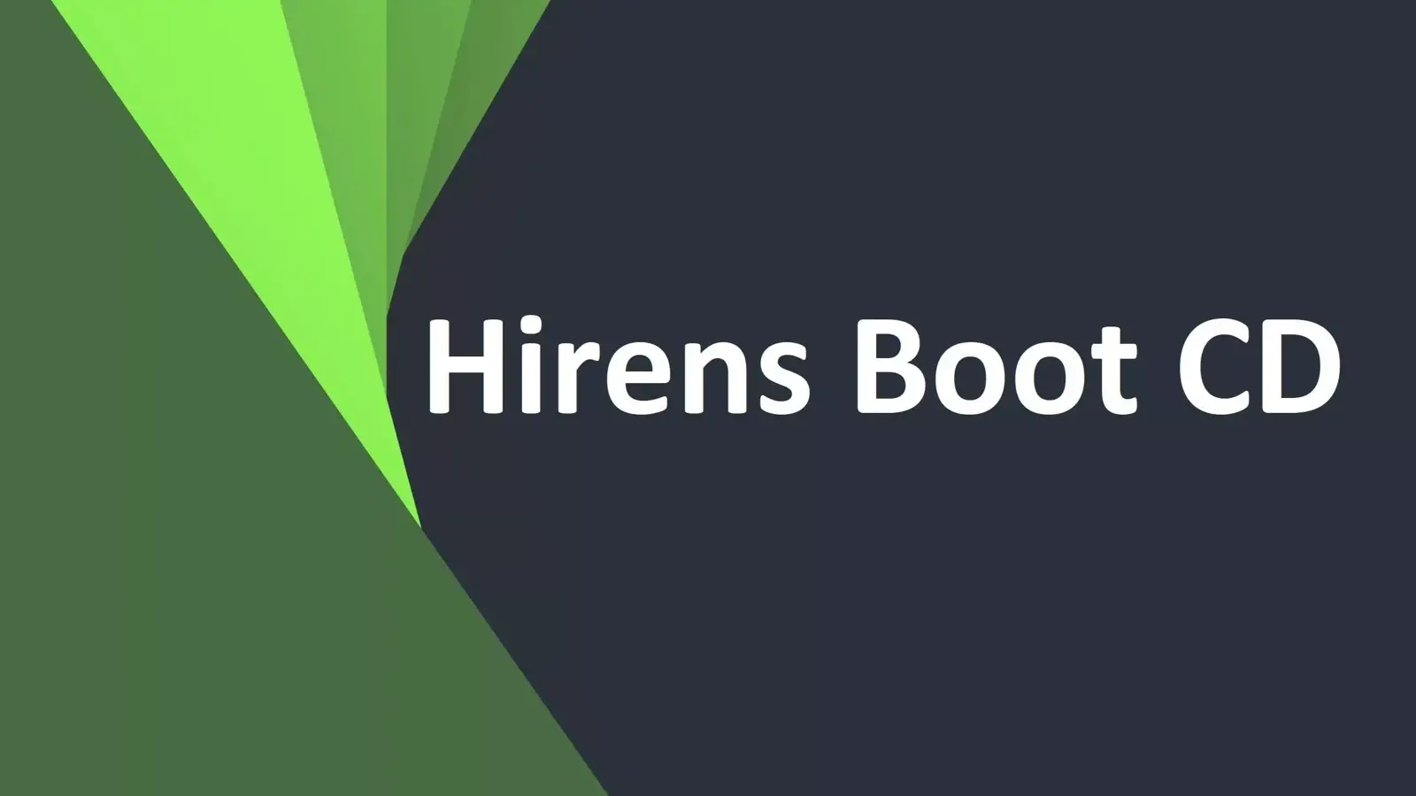 آموزش ریست کردن پسورد فراموش شده ویندوز با Hirens Boot CD