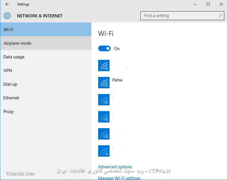 wifi setting