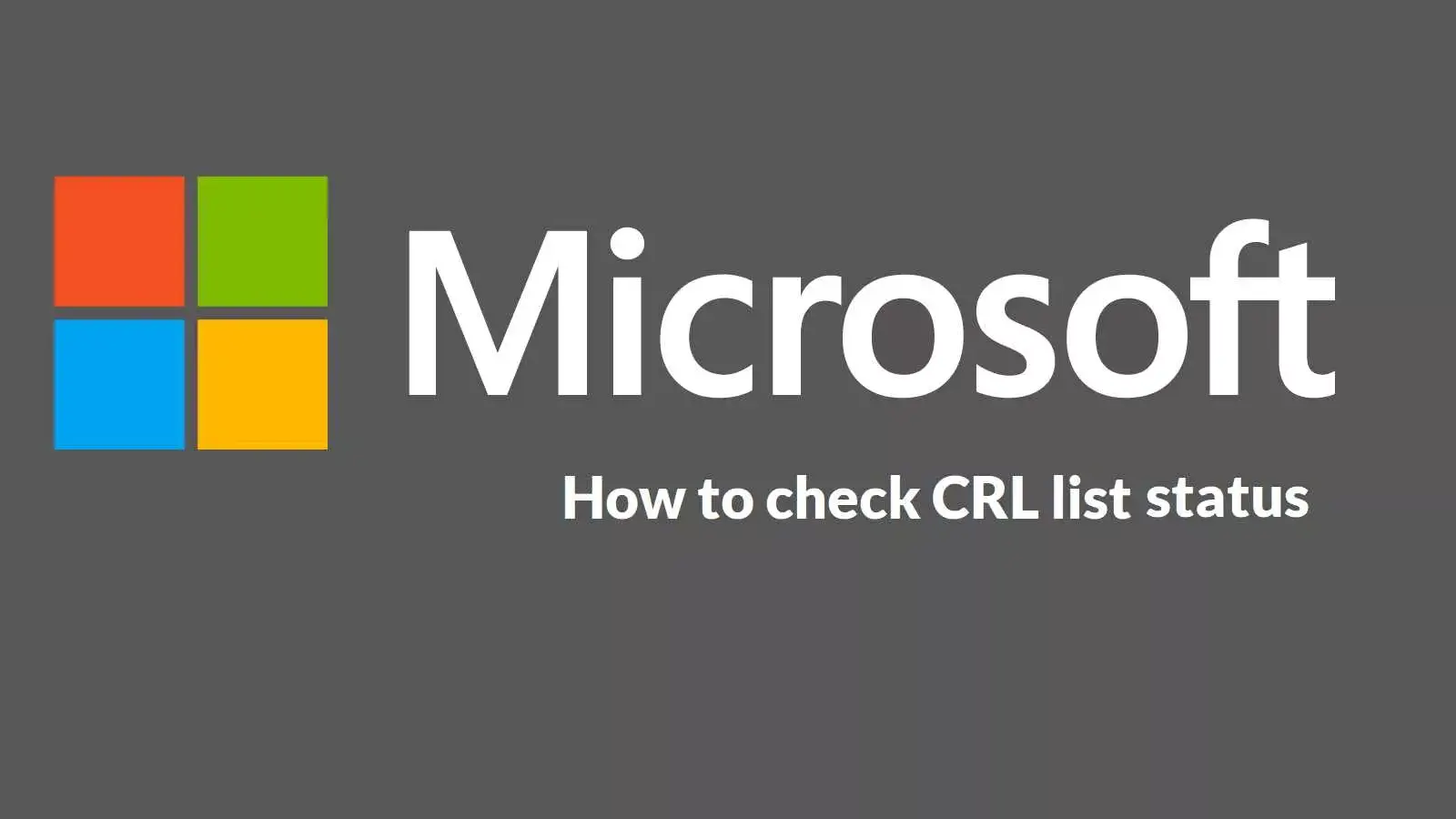 آموزش 2 روش بررسی وضعیت CRL یک Certificate 