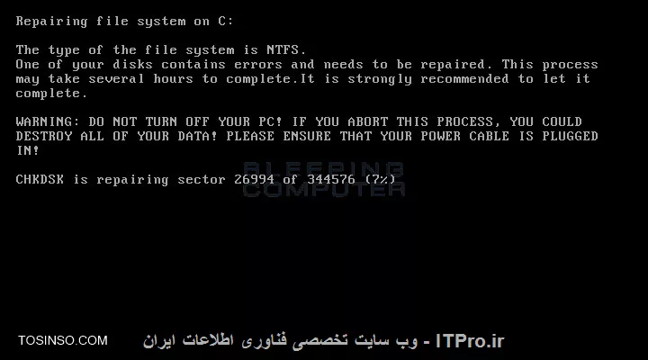 Petya CHKDSK